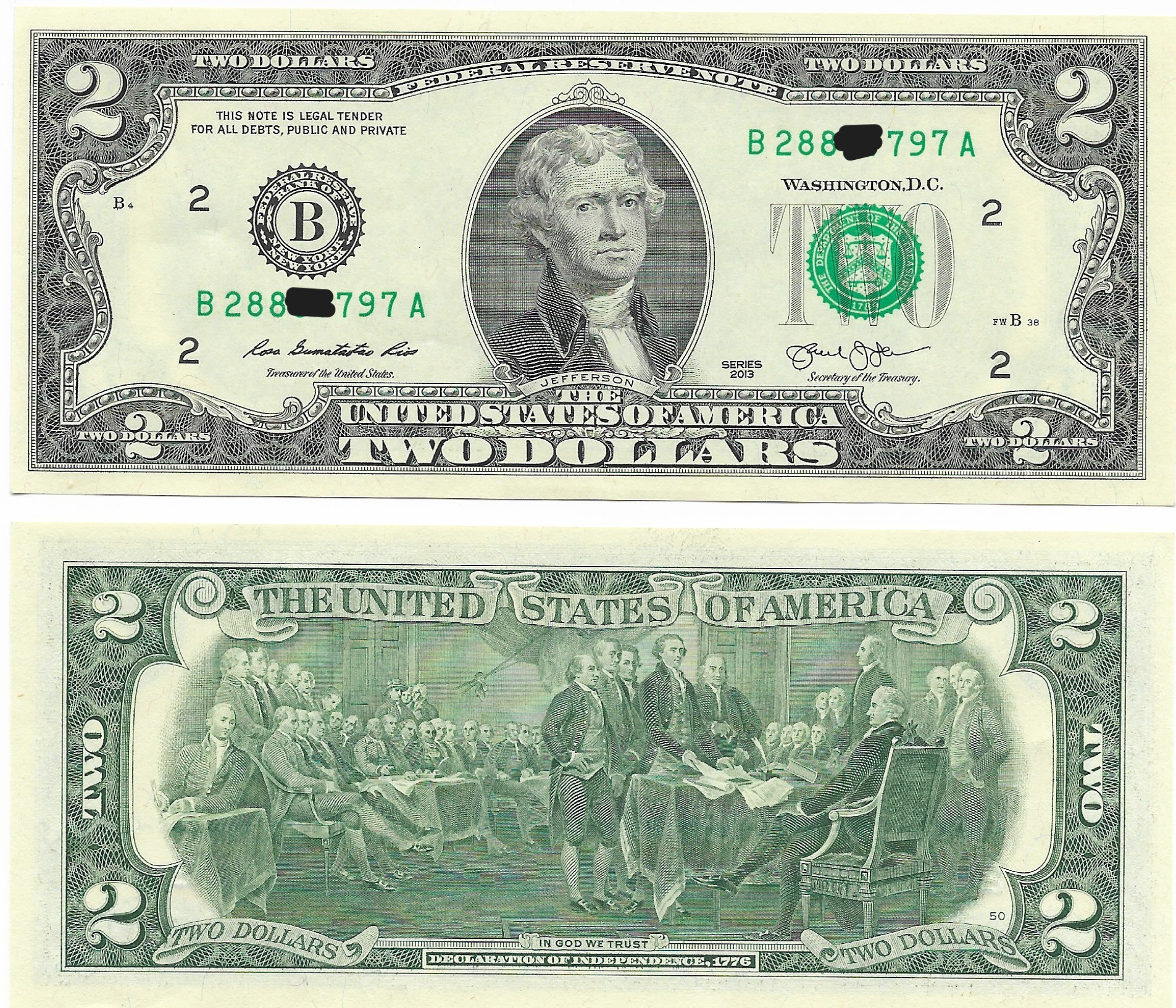 US $2 Bill (2013) AU